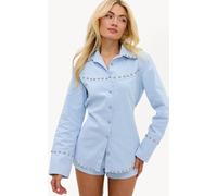 LOAVIES LOAVIES Walking On Air Light Blouse With Silver Studs bleu S (FR 38-40)