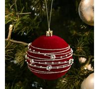 Lob de Noël floqué à suspendre Convient à tous les types de décoration de scène Apportez une forte dépêchez-vous et ce produit à la maison (E, 8 cm)