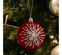 Lob de Noël floqué à suspendre Convient à tous les types de décoration de scène Apportez une forte dépêchez-vous et ce produit à la maison (B, 8 cm)