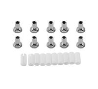 Lobamop 10 pièces en céramique Tubes et 10 pièces de connecteur de tête en métal adaptateur pour fibre défaut visuel localisateur