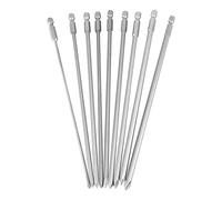 Lobamop 9 pièces 1/4 200 mm Ph1 Ph2 Magnétique Long Hexagone Croix Tête Vis Tourneur Embouts S2 Forêt Pilote Outils