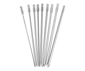 Lobamop 9 pièces 1/4 200 mm Ph1 Ph2 Magnétique Long Hexagone Croix Tête Vis Tourneur Embouts S2 Forêt Pilote Outils