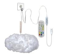 Lobamop Lampe nuage RVB 3D, lumière compacte en nuage d'orage, lampe de nuit musicale basée sur le rythme, adaptée pour l'intérieur, la chambre à coucher ou les jeux