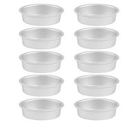 Lobamop Lot de 10 Mini moules ovales en Alliage d'aluminium pour Fromage, gâteau, Pain, Pudding et gelée