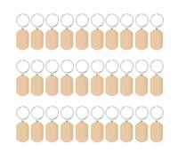 Lobamop Lot de 30 porte-clés inscriptibles - Pendentifs personnalisés faits à la main (ovale, carré, rond), Ovale, Oval 33*51mm+Quadrat 32*53mm+Rund 40mm