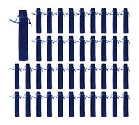 Lobamop Lot de 50 à crayons en velours bleu titulaire sac sac crayon