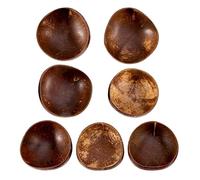 Lobamop Lot de 7 en Noix de 12-15 cm - Fait à la Main - Cuillère en Bois - pour Dessert, Salade, Ramen