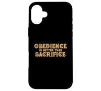 L'obéissance est Mieux Que de sacrifier la Religion vS Relationship Coque pour iPhone 16 Plus
