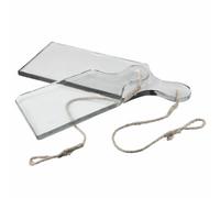 LOBERON Arous Lot de 2 planches à découper - Verre très épais - Deux tailles différentes, transparent