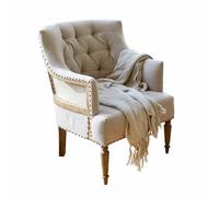Loberon Bebington Fauteuil - Capitonnage Chesterfield Chic - Arrière Ouvert, Lin