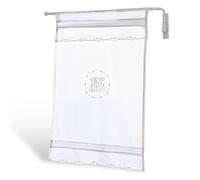 Loberon Brise-bise Saint Margot - H/L env. 70/45 cm - Blanc - Coton, Blanc