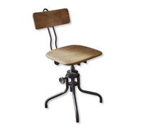 Loberon Chaise Richie - Fer, manguier - H/L/P env. 80/40 / 39 cm, Marron