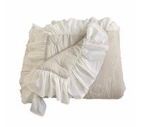 Loberon Clarissa Courtepointe - Tissu Coton Fluide - Ravissante Broderie Florale, Gris