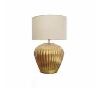 LOBERON Fauville Lampe à poser - Brillance argentée polie - Luxe et élégance à l'état pur, doré/crème