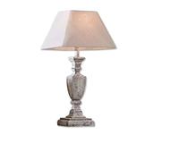 LOBERON Gorham Lampe à poser - Pied de lampe réalisé à la main - Charmante finition antique, blanc/gris vieilli