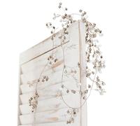 Loberon Guirlande Meulers | Décoration de Noël en Acier et Verre | avec clochettes en Fer | Décoration Flexible | Argent Vieilli | Longueur 183 cm, argenté Vieilli