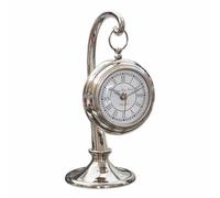 Loberon Horloge Barbe, nostalgie authentique, horloge décorative, design élégant, accessoire de maison, aluminium, acier, verre, argent