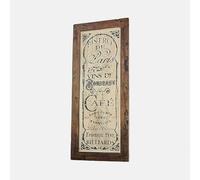 Loberon Image Jolivard - Motif bistrot classique - Charme vintage - Grain vif - Décoration murale - Toile de coton - Bois de salier, marron antique