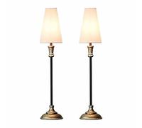 LOBERON Lot de 2 lampes à poser Obsonville, argenté/noir/crème |