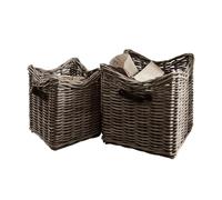 Loberon Lot de 2 paniers Morrilton, Marron