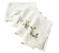 LOBERON Lot de 4 serviettes Lentilly, blanc/multicolore |