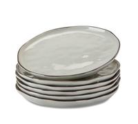 LOBERON Lot de 6 assiettes Biarré, gris |