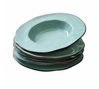 LOBERON Lot de 6 assiettes creuses Biarré, turquoise |