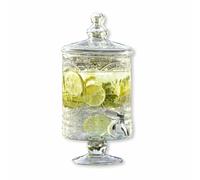 LOBERON Lys Distributeur de boisson - Avec un fin motif de lys - Style classique, transparent