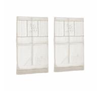 Loberon Mayenne Lot de 2 Brise-bise - Délicatement brodée - Pur Lin, crème