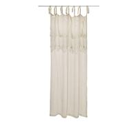 Loberon Melania Voilage - Pur Lin - Volant Double, Beige