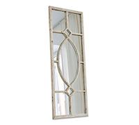 Loberon Millery Miroir - Métal Massif avec Une Patine à l'ancienne - Utilisation Polyvalente, Blanc Vieilli