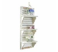Loberon Morclerey Étagère Murale - Style Shabby Chic très élégant - Éléments typiques du Style Maison de Campagne, Blanc Vieilli