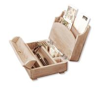Loberon Organiseur de Table Didier - manguier, Fer - H/L/P env. 11.5/29 / 19 cm - Marron, Marron