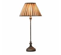 LOBERON Ponsardin Lampe à poser - Un petit bijou pour une lumière agréable - Avec une finition soignée pour une allure rétro, gris vieilli/lin