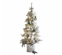 Loberon Sansais Sapin de Noël - Superbe... pour Toujours ! - Reproduction Parfaite d’Un Sapin, Vert/Blanc
