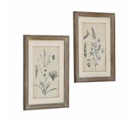 Loberon Stanbury Lot de 2 Tableaux - Deux Impressions Naturelles - Papier recyclé, Marron/Blanc