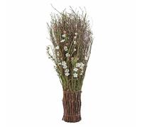 Loberon Verilo Bouquet décoratif - Base Naturelle en Branches de Bouleau - Reproduction réaliste : anémones et Fleurs de souci, Vert/Marron