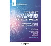 L'objet et la fonction de la propriété intellectuelle Réflexions à partir de la jurisprudence de la CJUE - Pablo Mohr - Legitech - broché - Etude