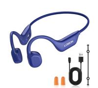 LOBKIN Écouteurs à Conduction Osseuse, IPX6 Étanche Casque Conduction Osseuse Oreille Ouverte Bluetooth 6.0 avec Mic, Casque Osseux sans Fil pour Course à Pied, Cyclisme et Fitness