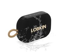 LOBKIN Mini Enceinte, Étanche IP67 Enceinte Portable sans Fil Bluetooth 5.3 avec Son Stéréo Puissant de 10 W, Subwoofer à 360 Degrés, Autonomie 20 hrs pour Soirées, Randonnées, Voyage (Noir)