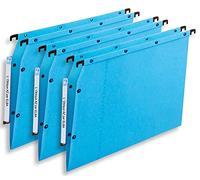Elba Dossier suspendus pour armoire Ultimate A4 Kraft - 100 feuilles - Fond V - Bleu - Lot de 25