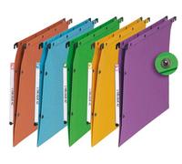 L'OBLIQUE 37699 Dossier suspendu Azv Ultimate Carte Kraft 240 g Armoire Entraxe 330 mm H275 mm Fond V Boîte de 10 Couleurs Assorties