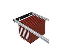 L'Oblique A-Z Bac à dossiers suspendus Jeu de 2 rails métal avec support pour dossiers Suspendus armoire Gris