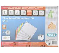 L'Oblique AZ Sachet de 10 planches d'étiquettes n°0 pour dossiers tiroir Assortis