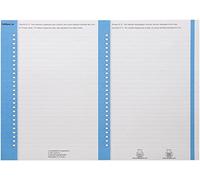 L'Oblique AZ Sachet de 10 planches d'étiquettes pour dossiers armoire Bleu