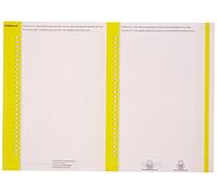 OBLIQUE AZ Sachet de 10 planches étiquettes n°8 réversibles pour dossiers suspendus armoire.Coloris Jaune