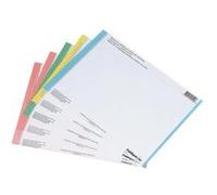 Elba Planches d'étiquettes L'Oblique AZ Sachet de 10 pour dossiers armoire Bleu