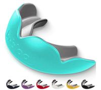 lobloo PRO-FIT Brevet en attente, protège-dents professionnel double densité sans impression pour les sports de contact élevé comme le MMA, le hockey, le football, le rugby. Moyen 10-13 ans, Menthe