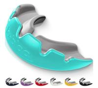 lobloo Slick Professional Protège-mouthguard double densité pour sports à haut contact comme MMA, hockey, football, rugby. Medium 10-13 ans, menthe