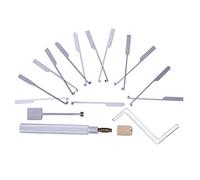 Loboo Idea 15pcs Dimple Kaba Lock Set Kaba Lock Opener pour les serruriers débutant et professionnel, Outils de serrurier Kaba pour le verrouillage à double extrémité ouverte